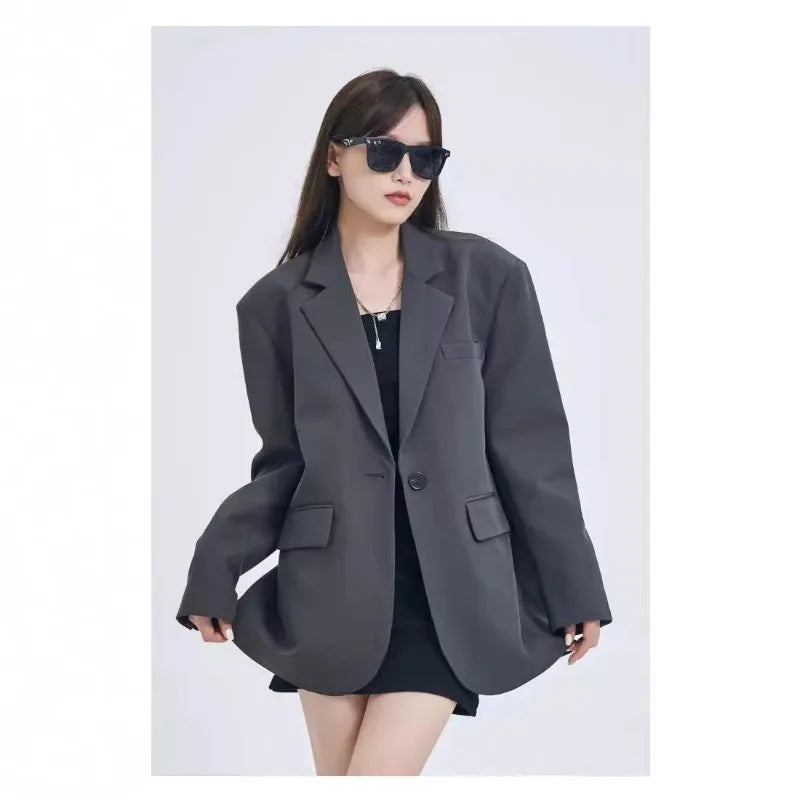 Casual Suit Jacket for Women Loose Version Temperament Commuting Small Suit Top for Women Blazer