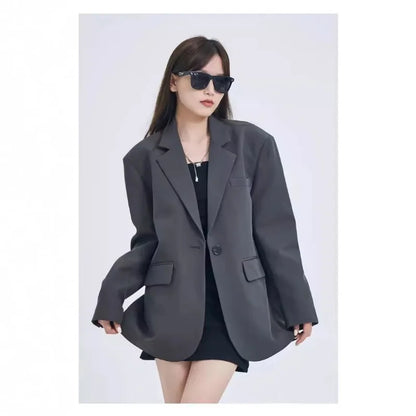 Casual Suit Jacket for Women Loose Version Temperament Commuting Small Suit Top for Women Blazer