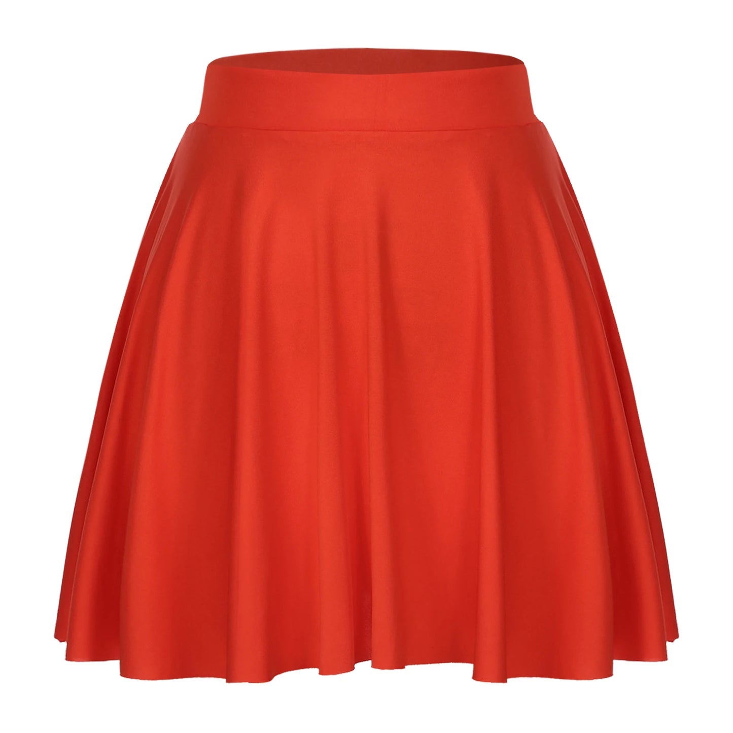 Sexy Ruffle Skirt Casual  Solid Color Elastic Waistband Flared Skirts Loungewear Homewear Sportwear Clubwear