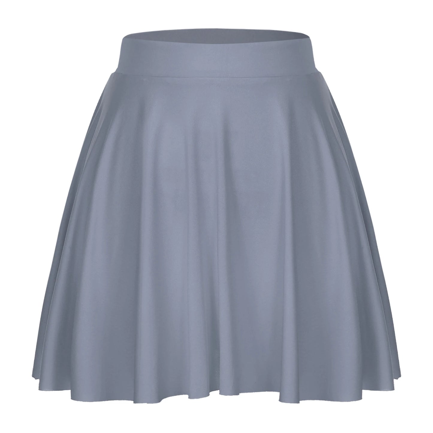 Sexy Ruffle Skirt Casual  Solid Color Elastic Waistband Flared Skirts Loungewear Homewear Sportwear Clubwear